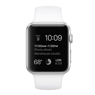 

Apple Watch Sport 42mm Silver Aluminum Case with White Sport Band (MJ3N2)