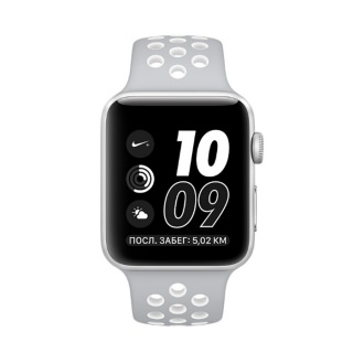 

Apple Watch Nike+42mm Silver Aluminum Case with Silver/White Nike Sport Band (MNNT2)