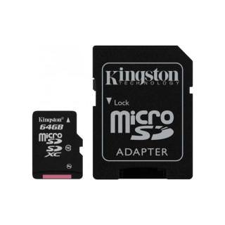 

Kingston 64GB microSDXC C10 R90/W45MB/s + SD адаптер