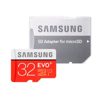

Карта памяти Samsung 32GB microSDHC C10 UHS-I R80/W20MB/s Evo Plus + SD адаптер