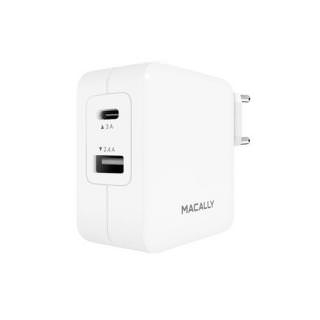 

Macally 12W USB-A + USB-C White