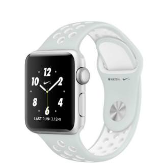 

Apple Watch Nike+ 38mm Silver Aluminum Case with Pure Platinum/White Nike Sport Band (MQ172) (US)