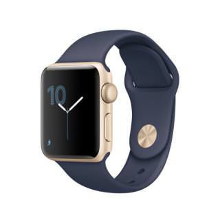 

Apple Watch Series 1 38mm Gold Aluminum Case with Midnight Blue Sport Band (MQ102) (US)