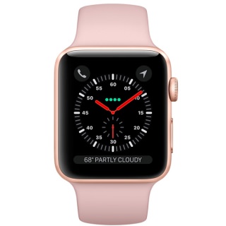 

Apple Watch Series 3 (GPS) 42mm Gold Aluminum w. Pink Sand Sport B. - Gold (MQL22) US