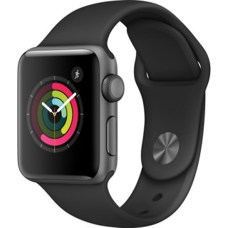 

Apple Watch Series 2 38mm Space Gray Aluminum Case with Black Sport Band (US)
