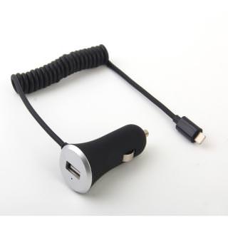 

BLACKWEB 3.1A Coil Car Charger with 3ft 8pin cable Black