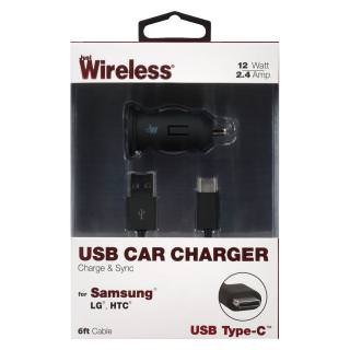 

JUST WIRELESS USB Car Charger for Samsung-5ft Black