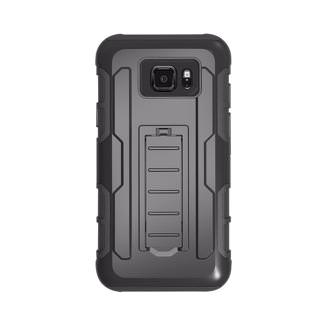 

Samsung Galaxy Note 4 N910 Hard Cover and Silicone Protective Case Hybrid Robot Black Stand Holster