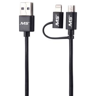 

MOBILESPEC 3- Lightning Micro to USB Charge/Sync Multi-Use Cable Black (BULK)