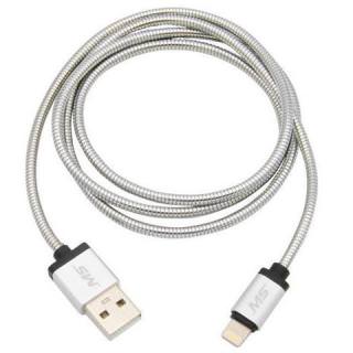 

MOBILESPEC 3 Lightning USB Charge and Sync Metal Cable Silver