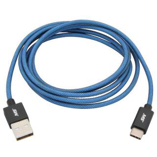 

MOBILESPEC 5 USB-C to USB Charge and Sync Fishnet Cable Blue/Black