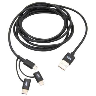 

MOBILESPEC 6 Lightning USB-C and Micro USB Multi-Use Cable Black