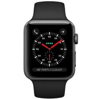 

Apple Watch Series 3 Space Gray Aluminum Case with Black Sport Band (MQL12)