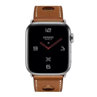 

Apple Watch Hermes Series 4 GPS + LTE 40mm Steel w. Fauve Grained Barenia Leather (MU6M2)