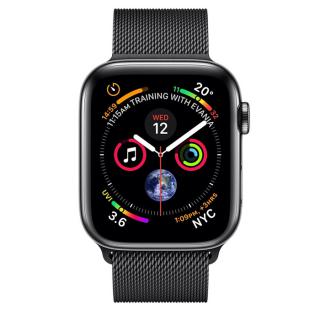 

Apple Watch Series 4 GPS + LTE 44mm Black Steel w. Black Milanese l. Black Steel (MTV62, MTX32)