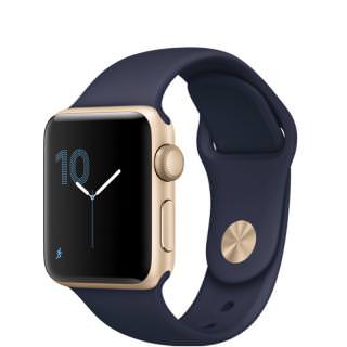 

Apple Watch Series 2 38mm Gold Aluminum Case with Midnight Blue Sport Band (MQ132)