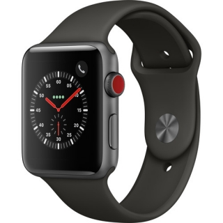 

Apple Watch Series 3 GPS + Cellular 42mm Space Gray Aluminum w. Gray Sport B. (MR2X2)