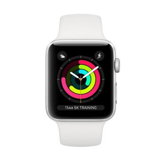 

Apple Watch Series 3 GPS 42mm Silver Aluminium Case with White Sport Band (MTF22)