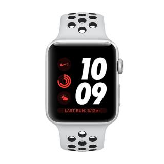 

Apple Watch Nike+ Series 3 GPS + Cellular 38mm Silver Aluminum Case with Pure Platinum/Black Nike Sport Band (MQM72)