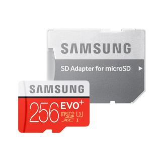 

Samsung 256 GB microSDXC Class 10 UHS-I U3 EVO Plus + SD Adapter MB-MC256DA