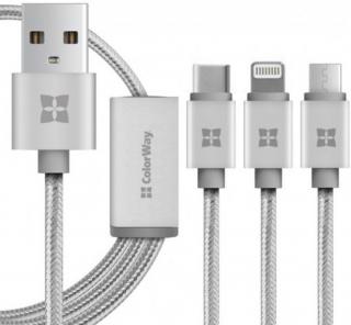 

COLOR WAY 3в1 (Lightning+MicroUSB+Type-C) Grey