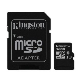 

KINGSTON 32GB microSDHC C10 UHS-I R45/W10MB/s + SD адаптер